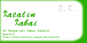 katalin kabai business card